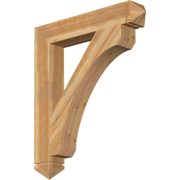 Ekena Millwork Legacy Arts & Crafts Rough Sawn Bracket, Western Red Cedar, 6"W x 38"D x 44"H BKT06X38X44LEC03RWR - main